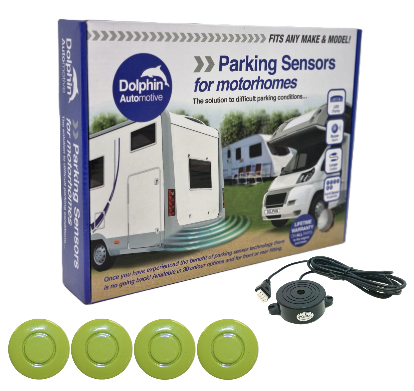 4 Reversing Sensors with Audio Beep Alerts - For Motorhomes & Vans
