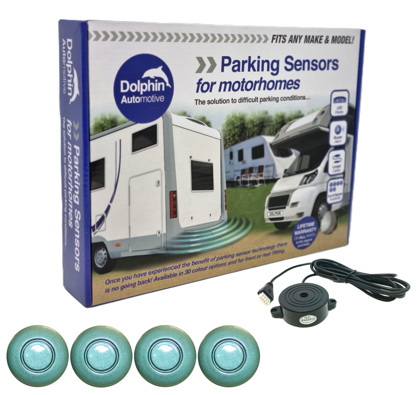 4 Reversing Sensors with Audio Beep Alerts - For Motorhomes & Vans