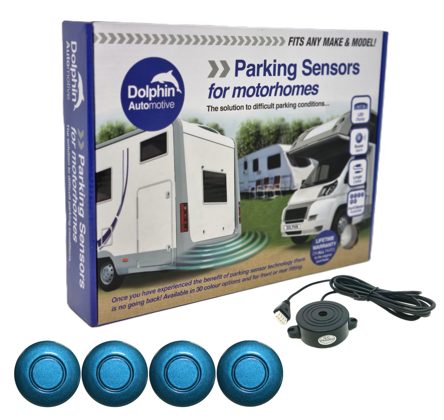 4 Reversing Sensors with Audio Beep Alerts - For Motorhomes & Vans