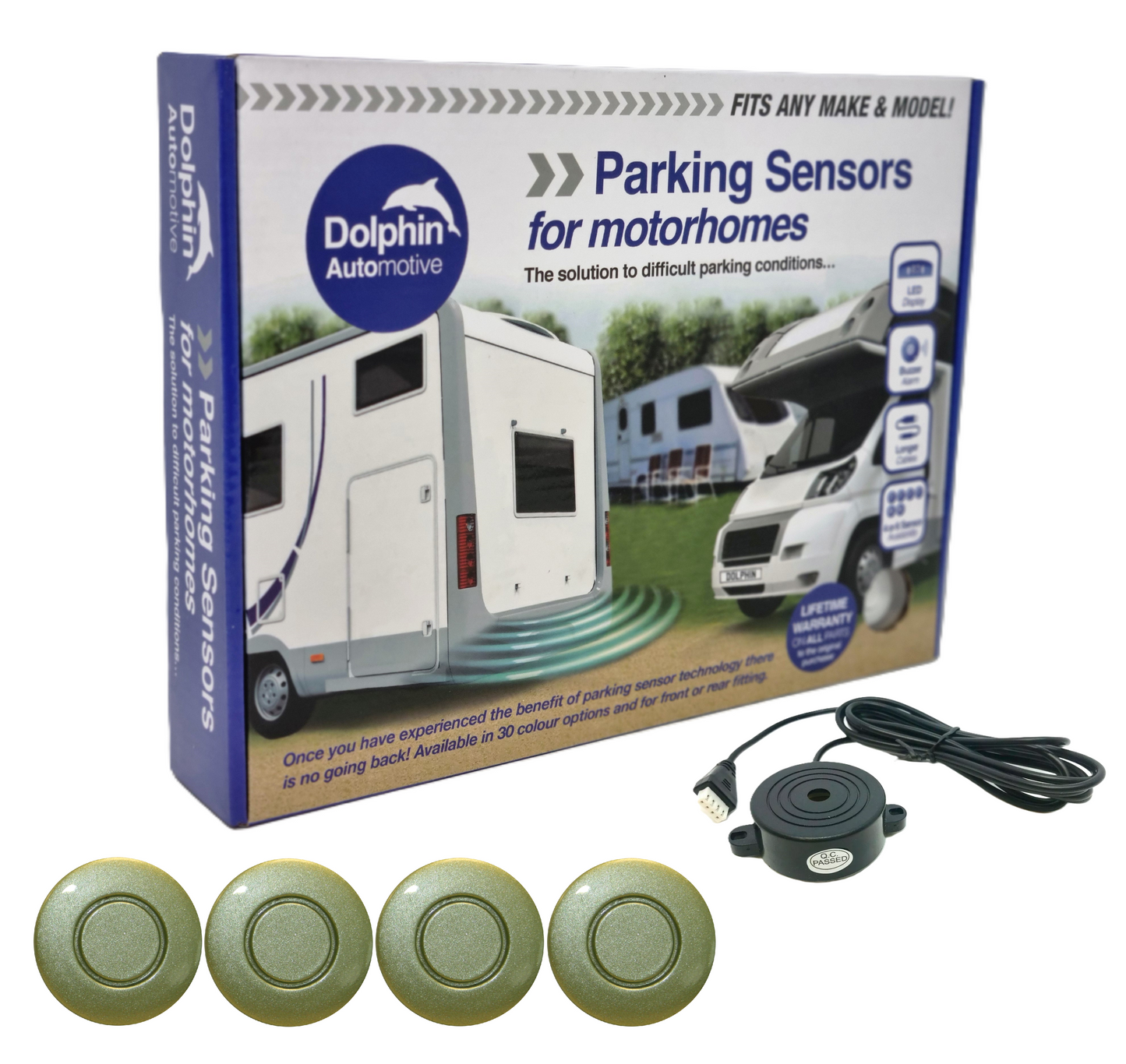 4 Reversing Sensors with Audio Beep Alerts - For Motorhomes & Vans