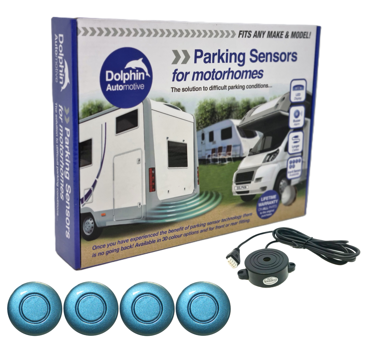 4 Reversing Sensors with Audio Beep Alerts - For Motorhomes & Vans