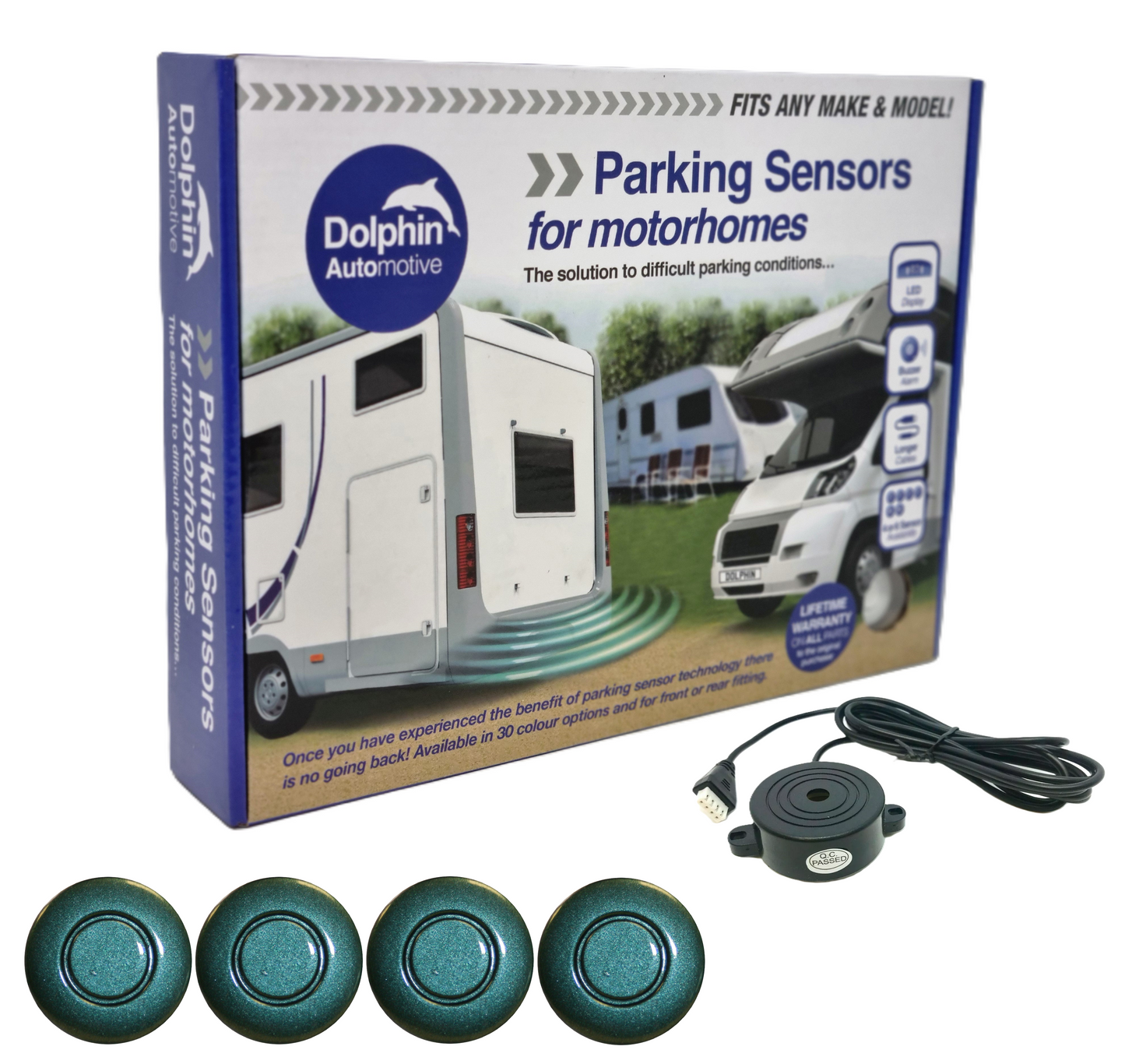 4 Reversing Sensors with Audio Beep Alerts - For Motorhomes & Vans