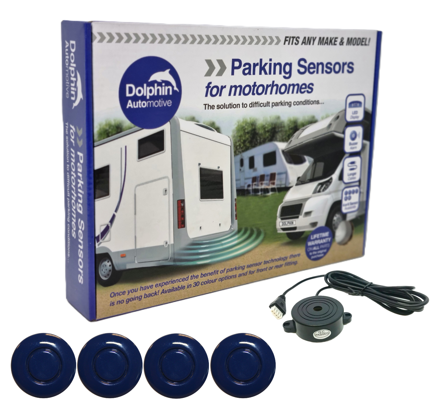 4 Reversing Sensors with Audio Beep Alerts - For Motorhomes & Vans