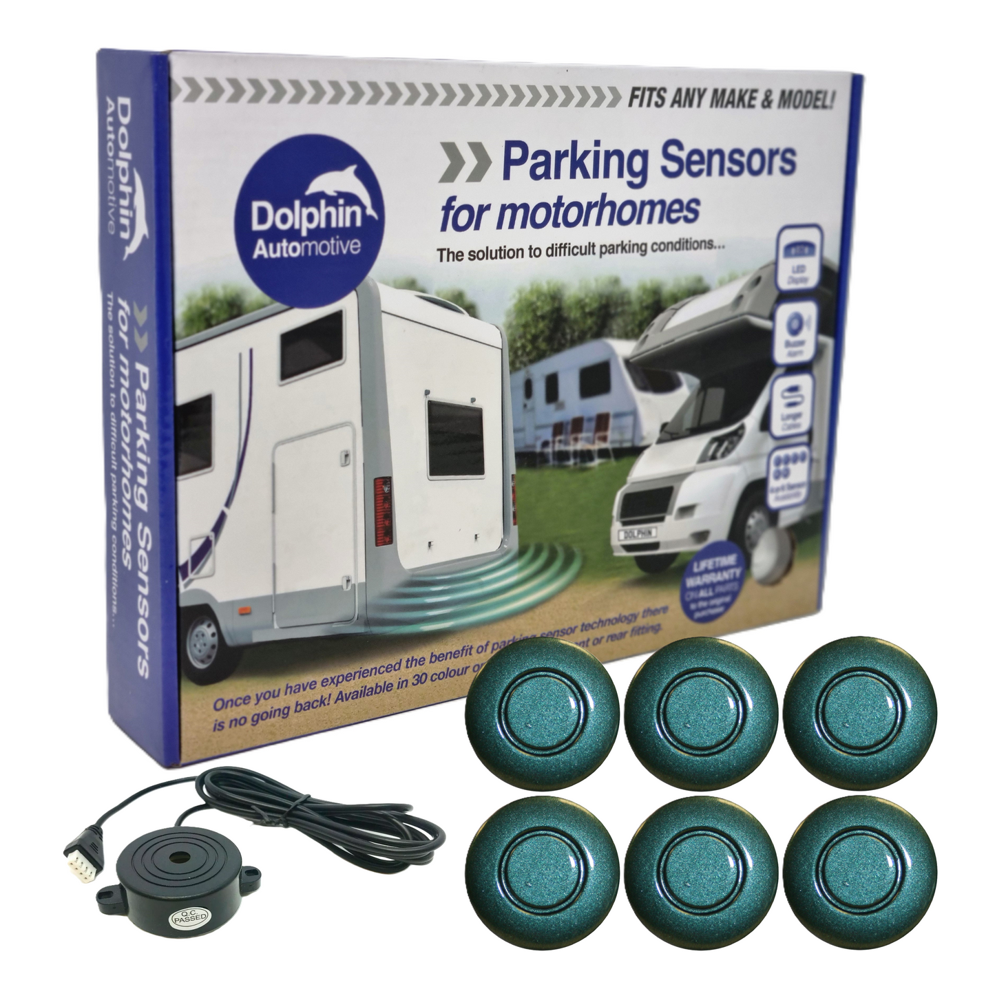 6 Reversing Sensors with Audio Beep Alerts - For Motorhomes & Vans