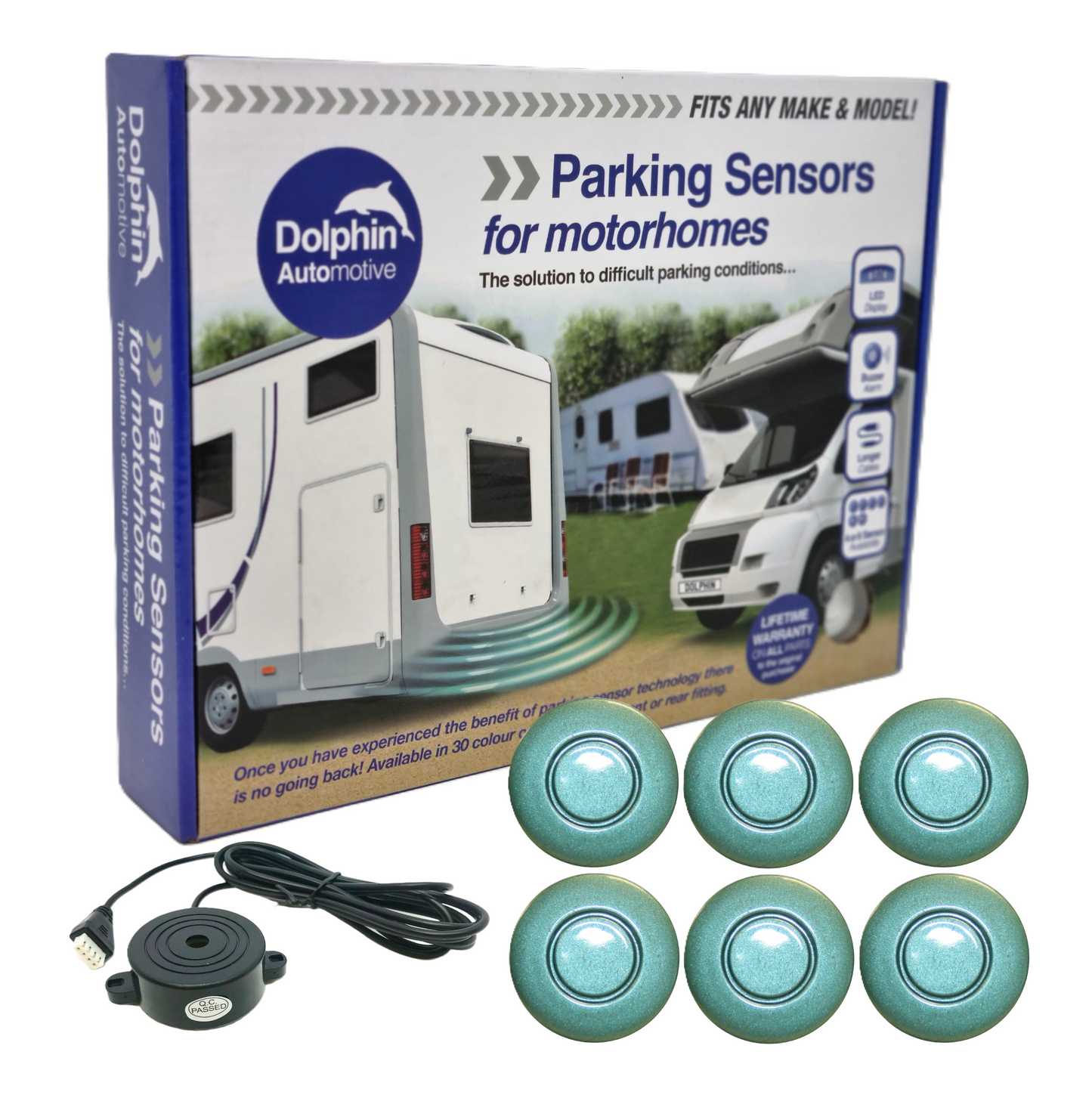 6 Reversing Sensors with Audio Beep Alerts - For Motorhomes & Vans