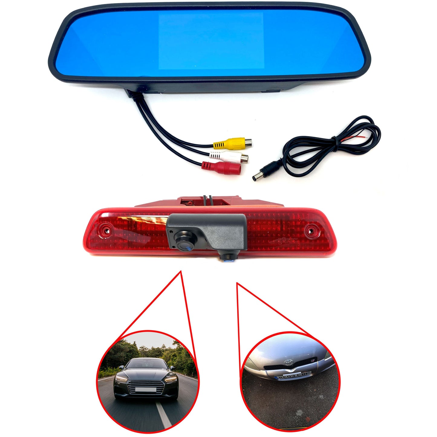 Dual/Twin Rear Brake Light Camera Citroen Dispatch 2007 - 2016