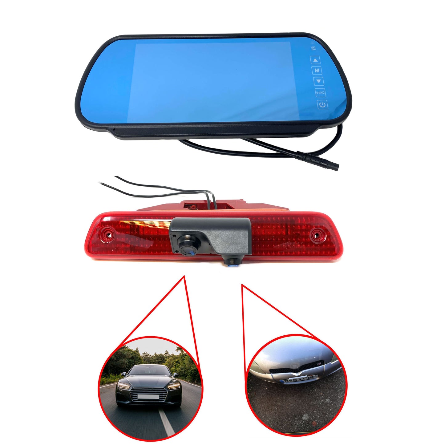 Dual/Twin Rear Brake Light Cameras for Toyota Proace vans from 2013 to 2016