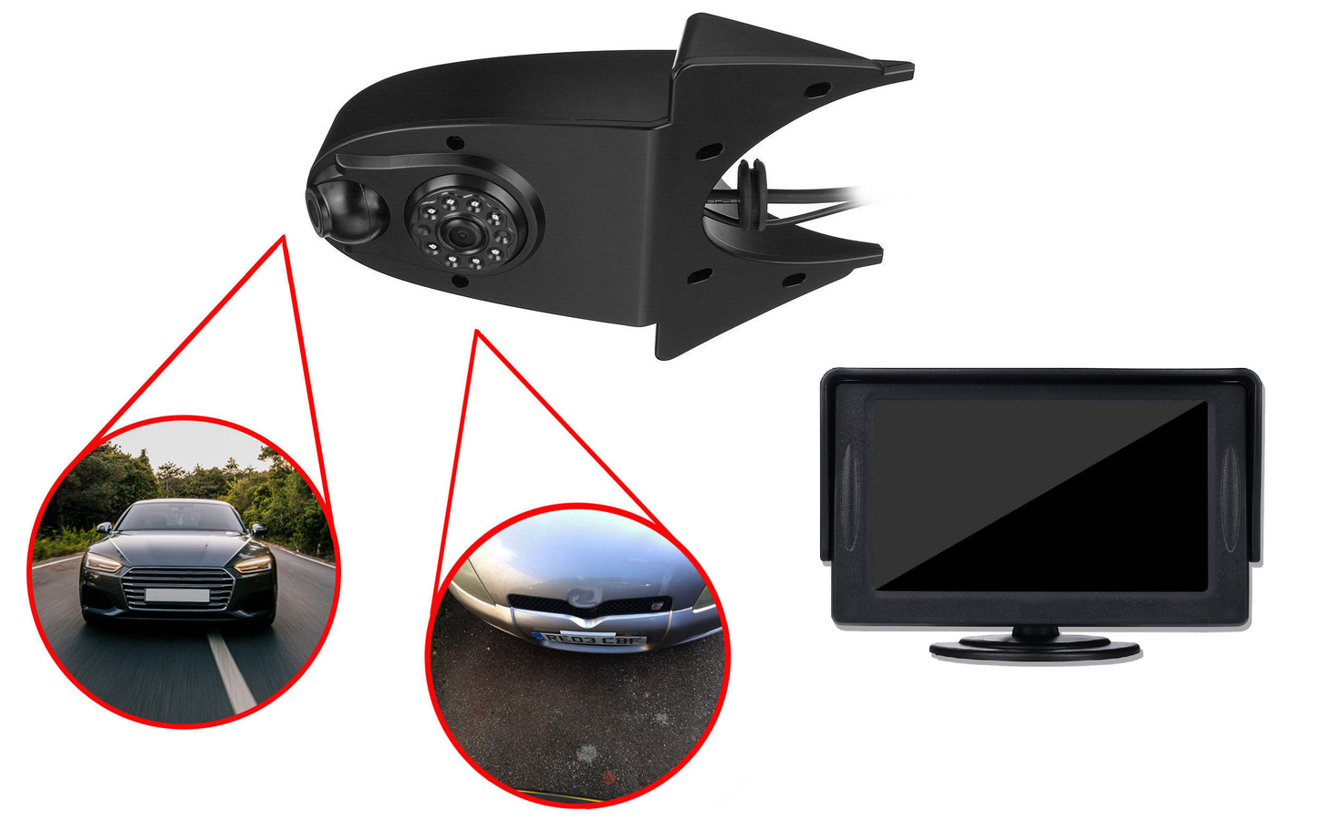 Dual/Twin Roof Mounting Rear Camera