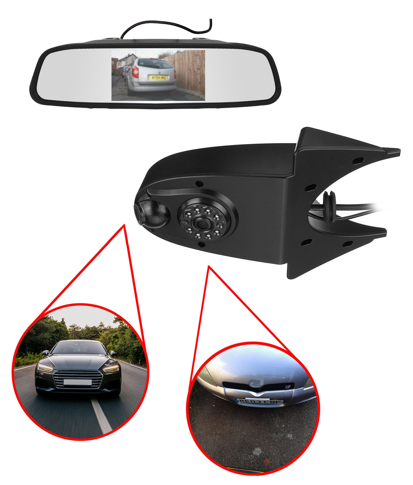 Dual/Twin Roof Mounting Rear Camera