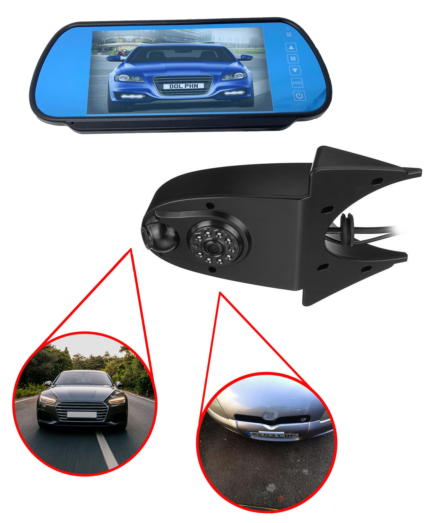 Dual/Twin Roof Mounting Rear Camera