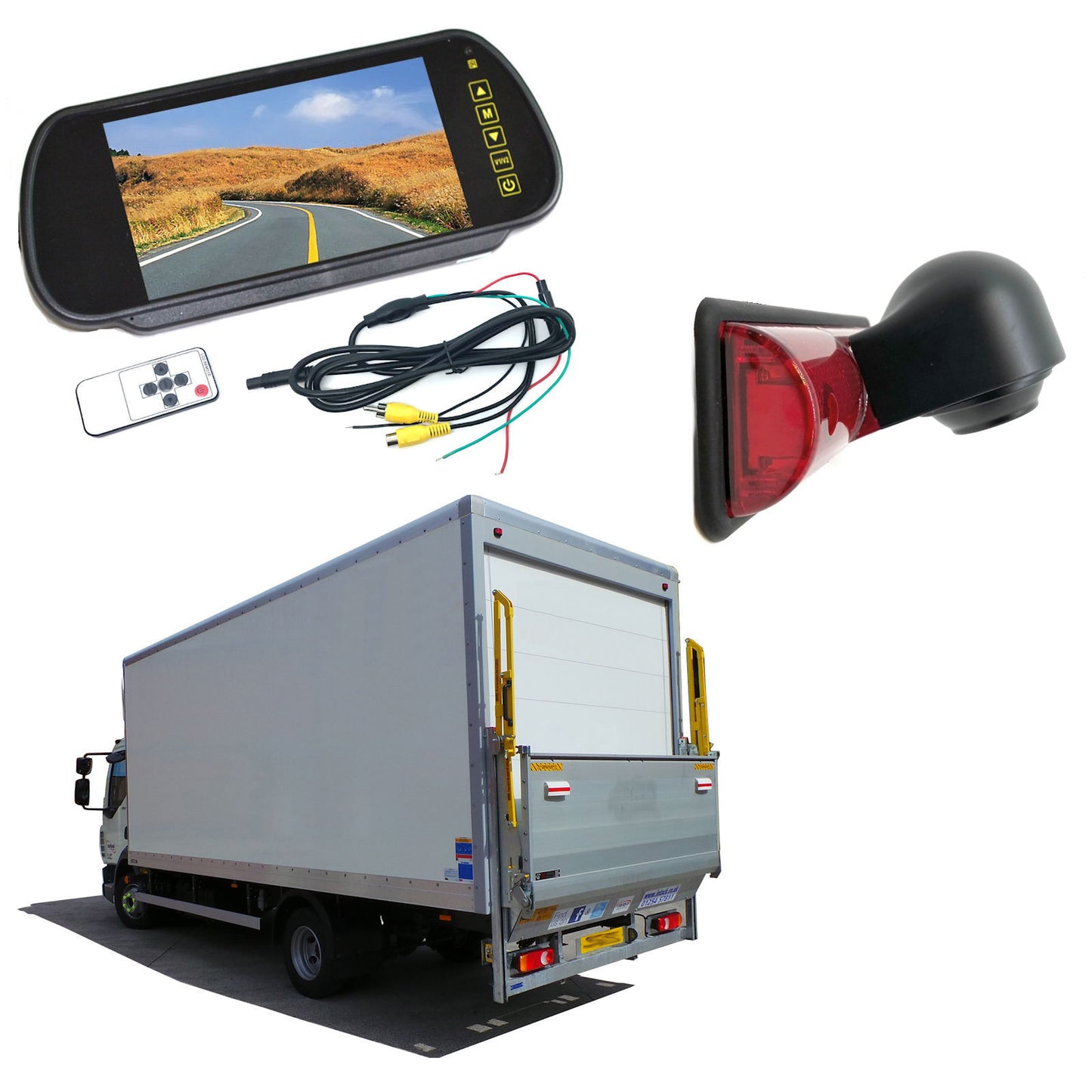 Universal High Level Brake Light with Camera for Box Van, Luton etc