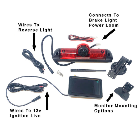 Vauxhall Movano Wireless Monitor Reversing Camera 2022 onwards