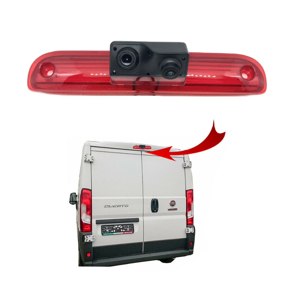 Dual/Twin Rear Brake Light Cameras for Peugeot Boxer from  2006 – Onwards