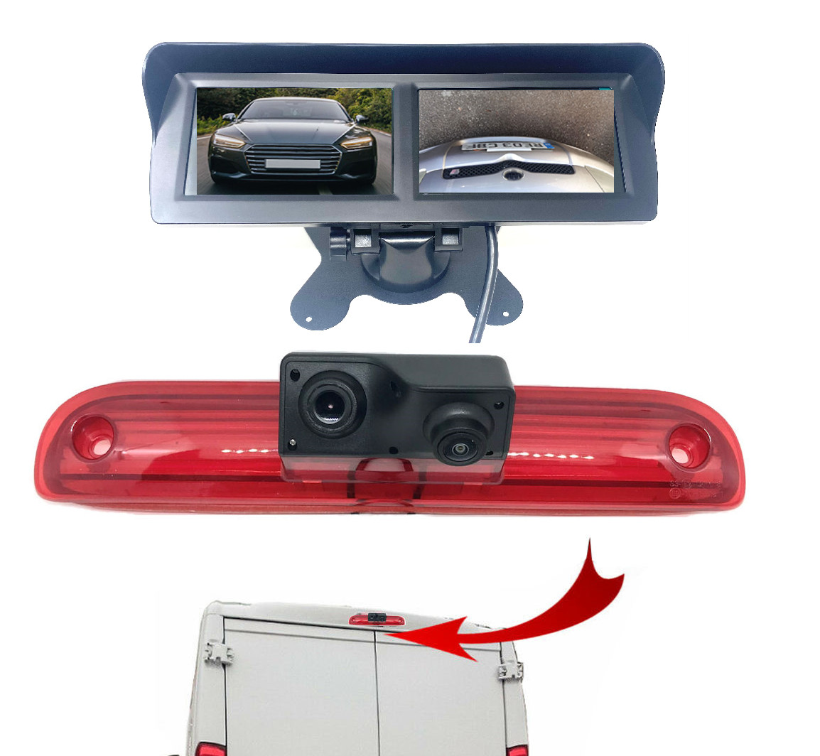 Dual/Twin Rear Brake Light Cameras for Peugeot Boxer from  2006 – Onwards