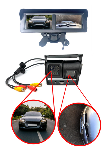 Twin/Dual Van/Motorhome Camera Bracket Mount - Black