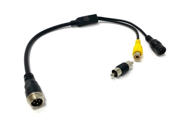 Camera Composite Cable  4 Pin Marine/Aviation to RCA and Power