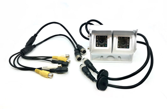 Twin/Dual Van/Motorhome Camera Bracket Mount - White
