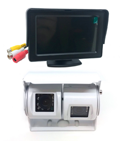 Twin/Dual Van/Motorhome Camera Bracket Mount - White