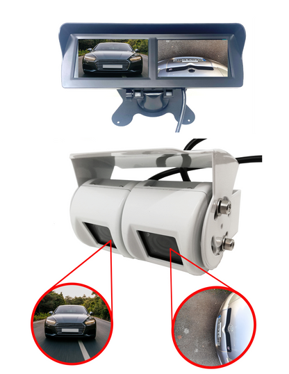 Twin/Dual Van/Motorhome Camera Bracket Mount - White