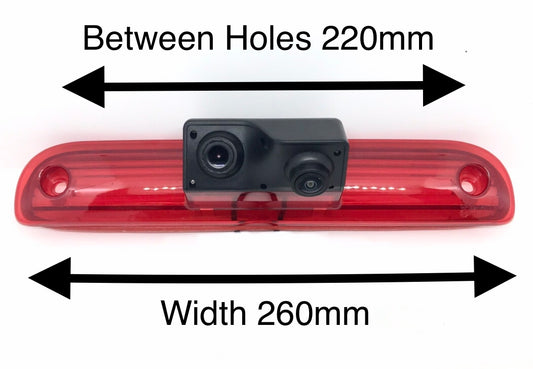 Dual/Twin Rear Brake Light Cameras for Peugeot Boxer from  2006 – Onwards