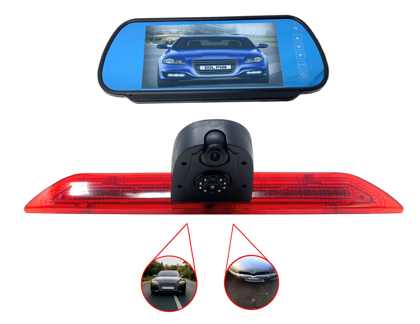 Dual/Twin Rear Brake Light Cameras for Ford Transit from 2014 – onwards