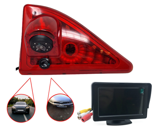 Dual/Twin Rear Brake Light Cameras for Renault Master 2010 to 2021