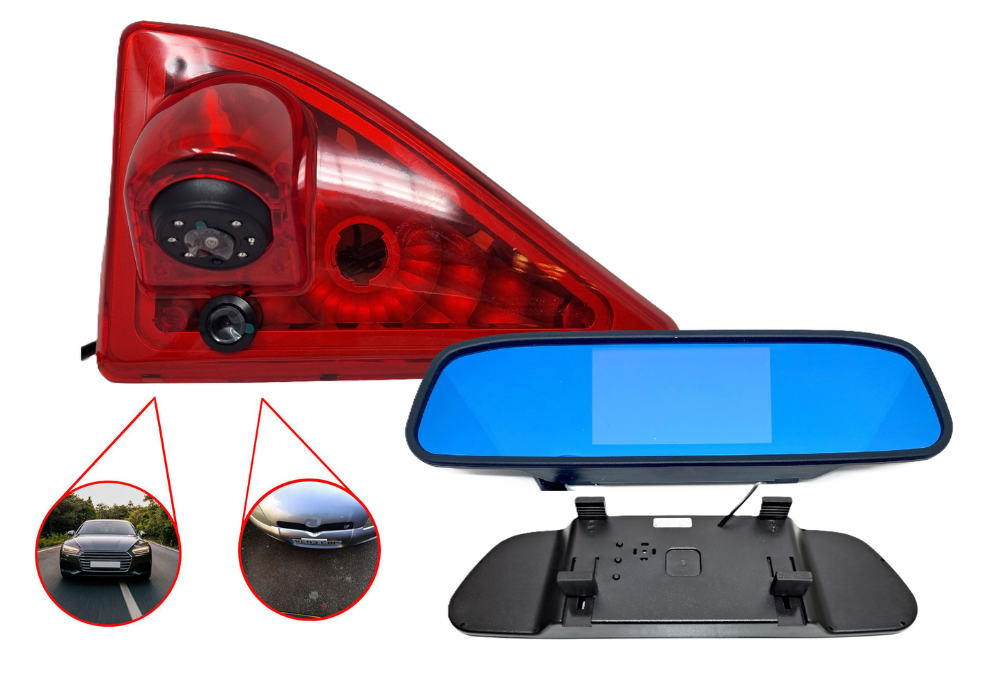 Dual/Twin Rear Brake Light Cameras for Renault Master 2010 to 2021