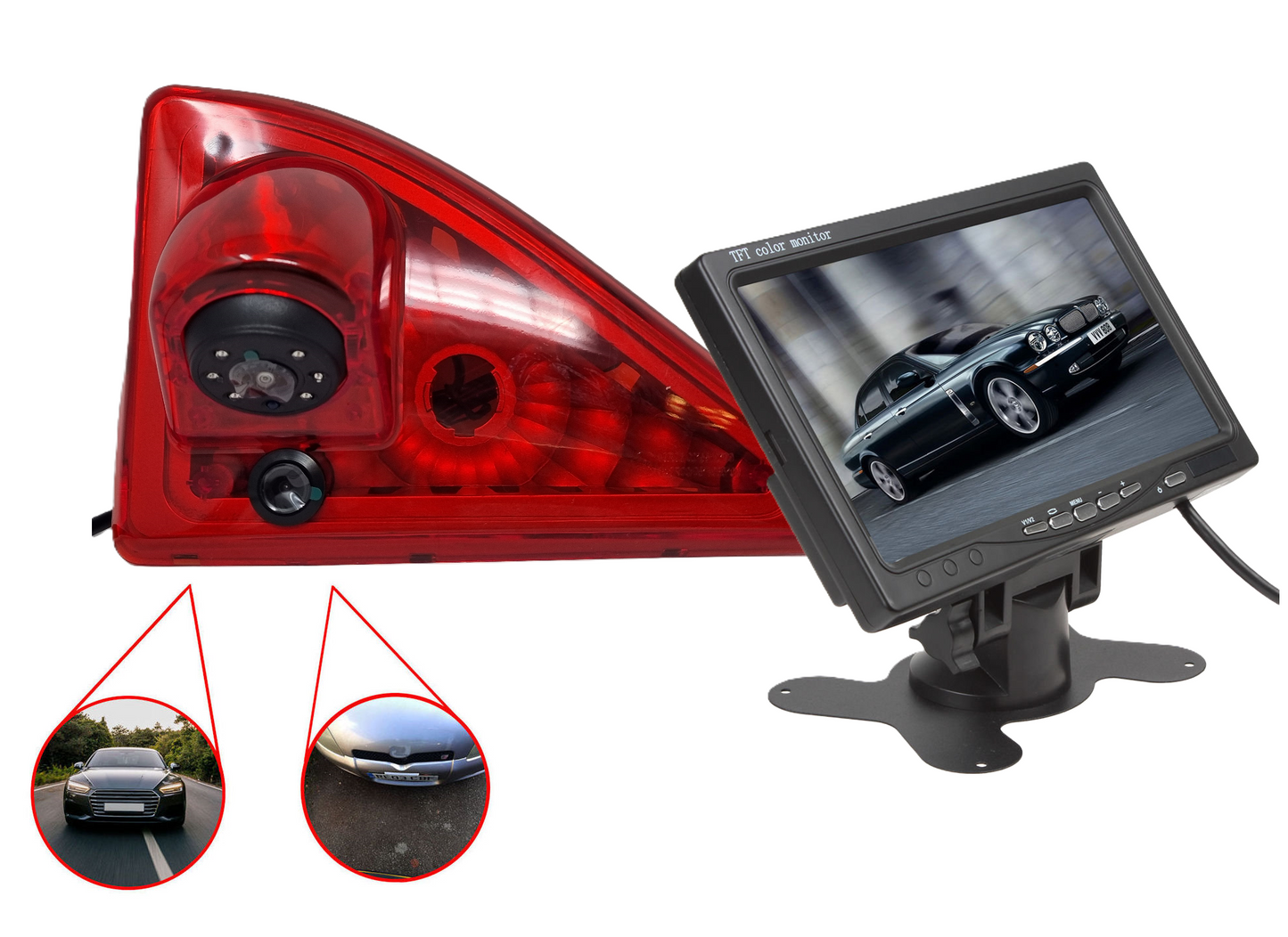 Dual/Twin Rear Brake Light Cameras for Renault Master 2010 to 2021