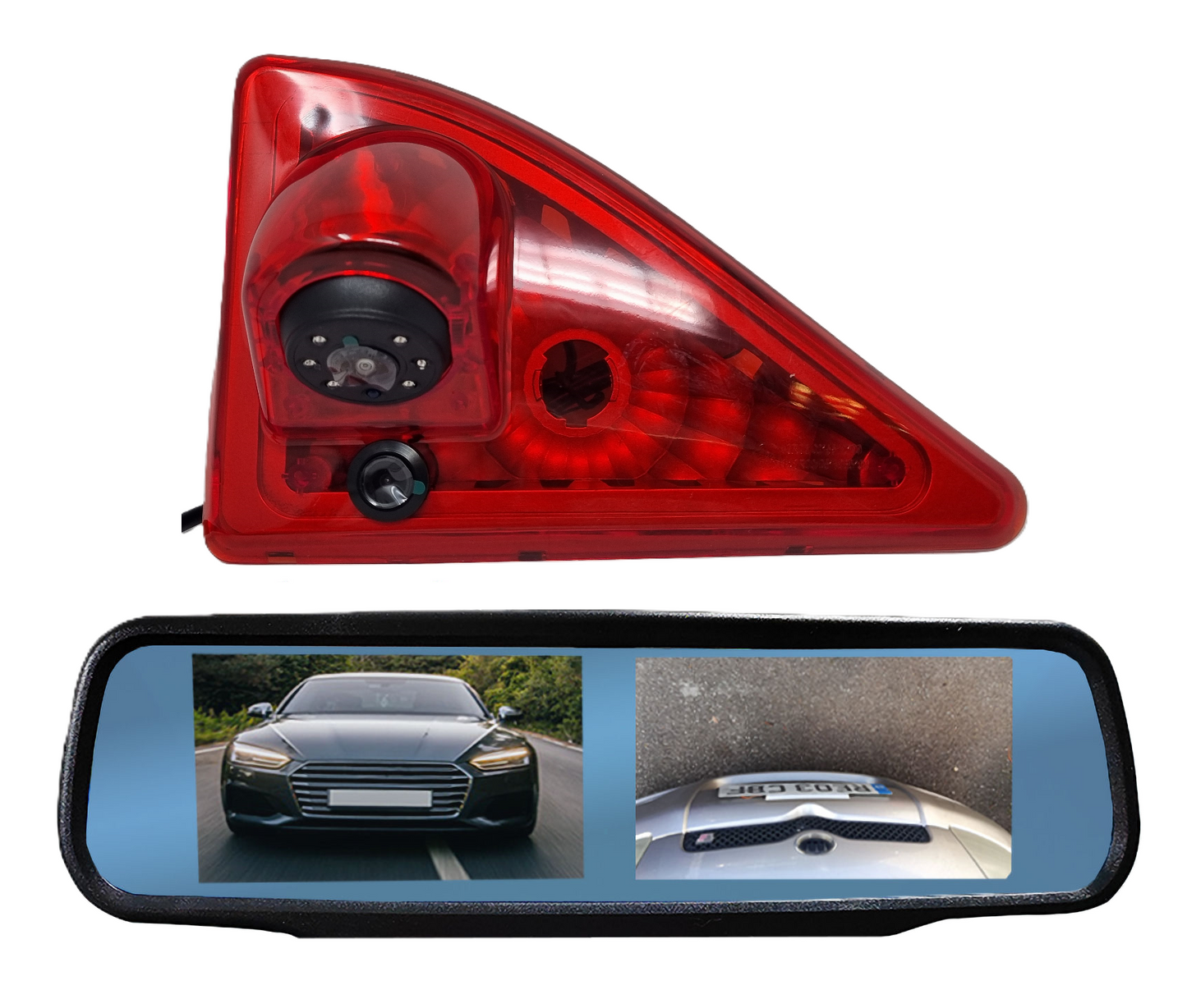 Dual/Twin Rear Brake Light Cameras for Renault Master 2010 to 2021