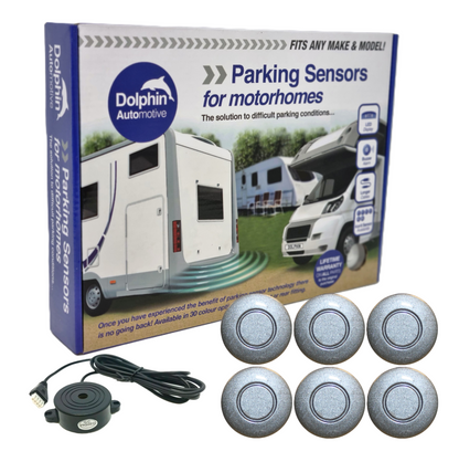 6 Reversing Sensors with Audio Beep Alerts - For Motorhomes & Vans