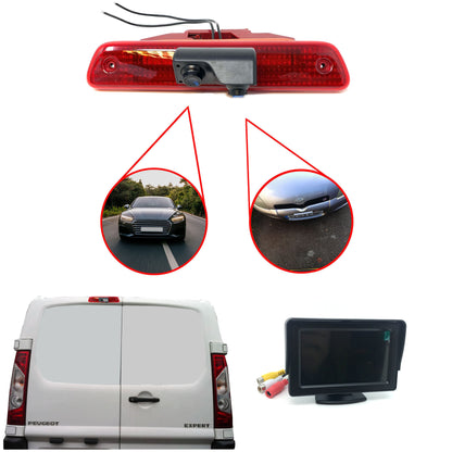 Dual/Twin Rear Brake Light Cameras for Fiat Scudo 2007 - 2016