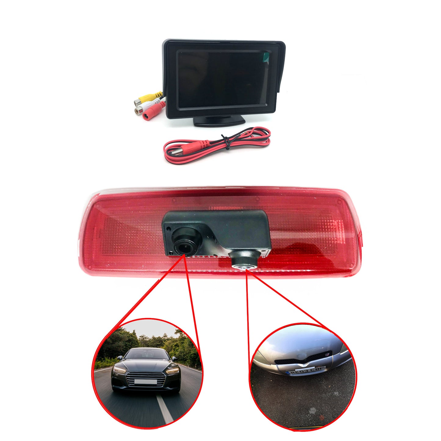 Dual/Twin Rear Brake Light Cameras for Fiat Talento 2016 - 2020