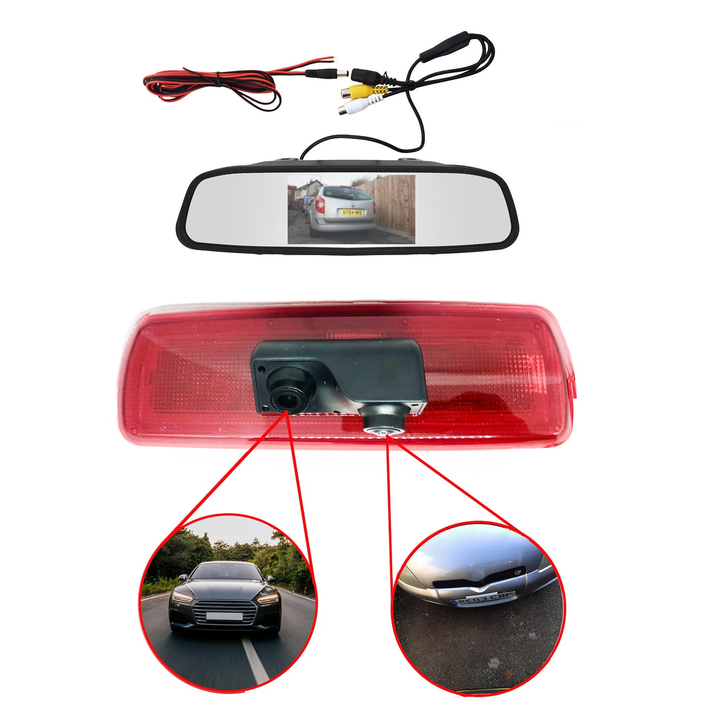 Dual/Twin Rear Brake Light Cameras for Nissan NV300 for 2014 - Onwards